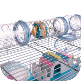 Miku Canals Blue Rodent Cage Complete Set