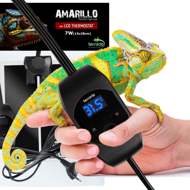 Terrario Amarillo 7W - mata grzewcza z termostatem LCD