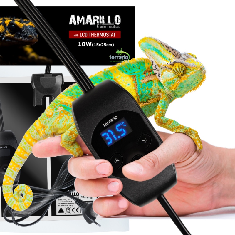 Terrario Amarillo 10W - mata grzewcza z termostatem LCD