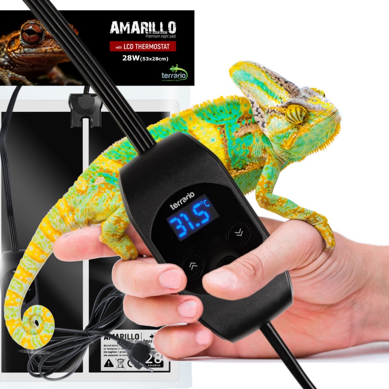 Terrario Amarillo varmepute med LCD-termostat