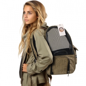 Mochila Furrever Friends Cattic Khaki