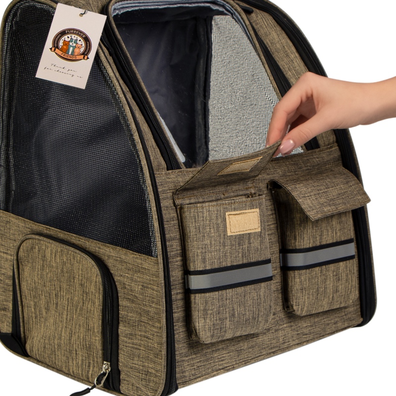 Furrever Friends Cattic Khaki Backpack Carrier