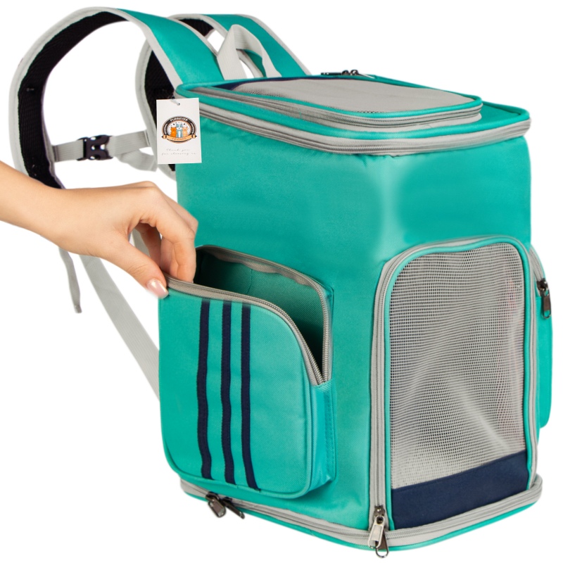 Furrever Friends Catbox Turquoise Backpack Carrier