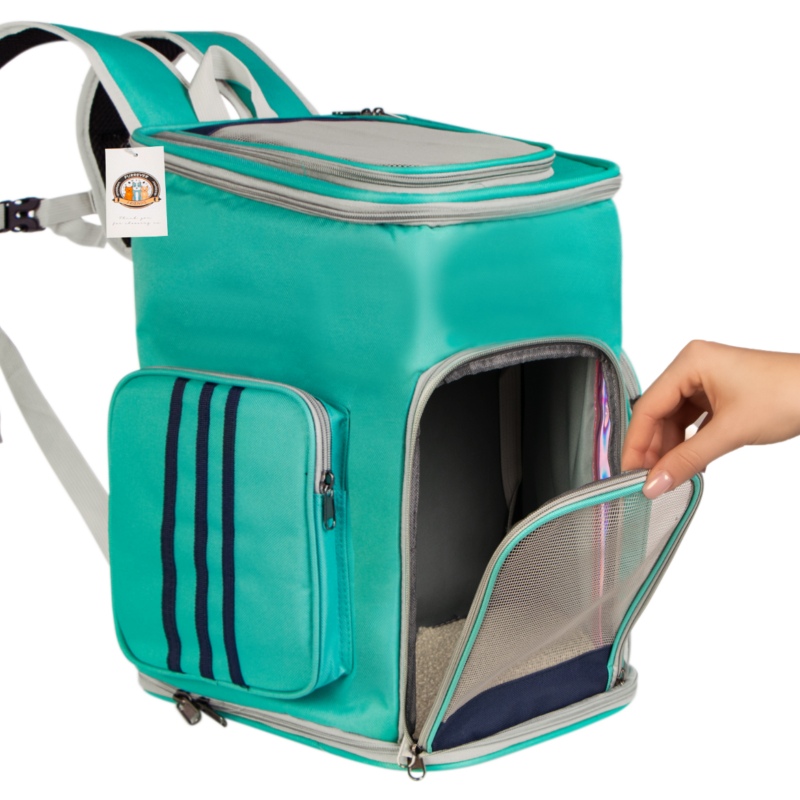 Furrever Friends Catbox Turquoise Backpack Carrier