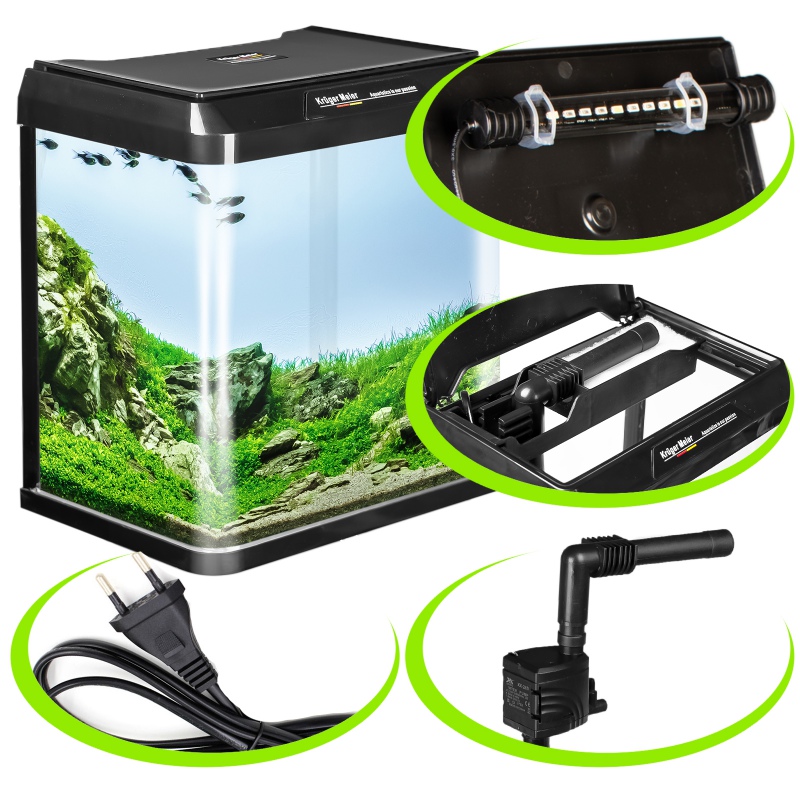 Acuario Kruger Meier 16l en negro