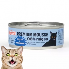 Mousse s lososem pro kočky 85g