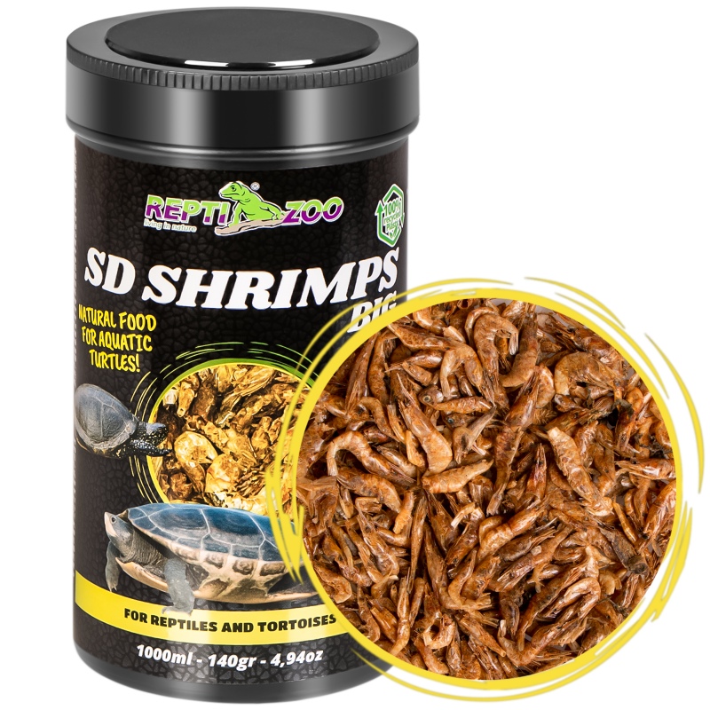 Repti-Zoo Semi Dry Shrimps in 1000ml package