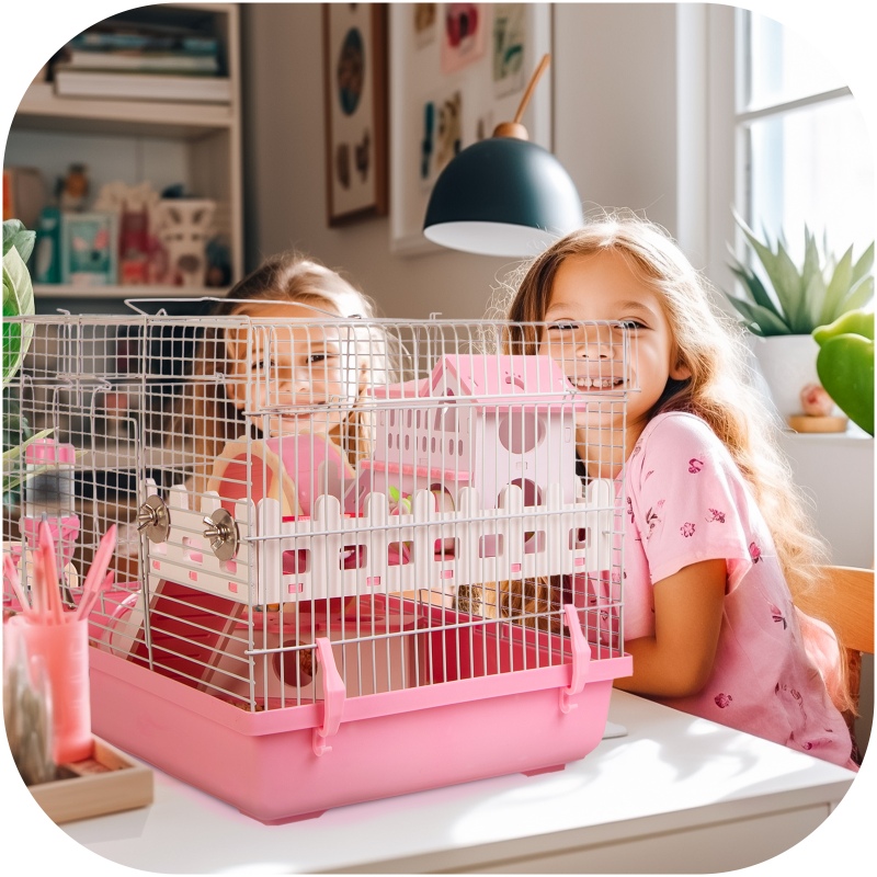 Furrever Friends Miku Lux Pink Rodent Cage