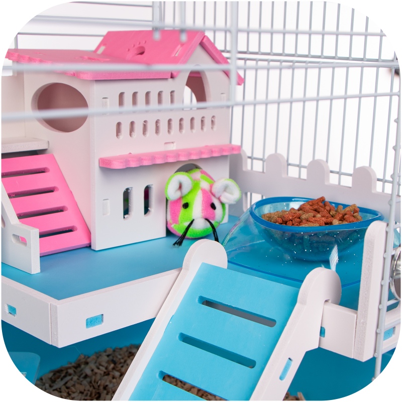 Miku Lux Blue Cage for Rodents