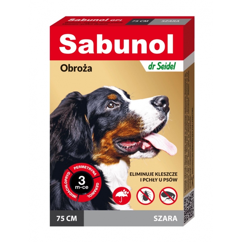 SABUNOL PLUS - Gray Decorative Collar for Dogs