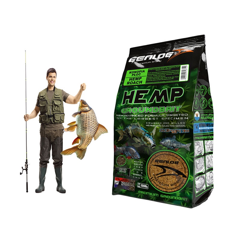 Cebo Genlog Hemp - 1kg para la pesca