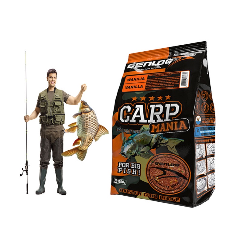 Genlog Carp Mania Vanille appât pour carpes 1kg