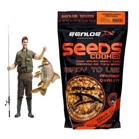 Genlog Cooked Seeds - ziarna wędkarskie, kukurydza wanilia 1l