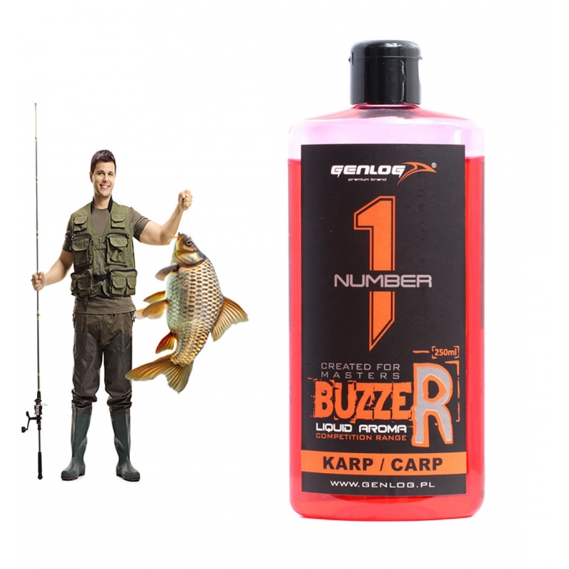 Genlog Buzzer Karp - płynny dodatek do zanęt 250ml