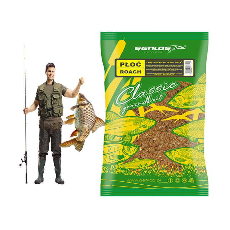 Genlog Classic Płoć 1kg - Cebo para Peces