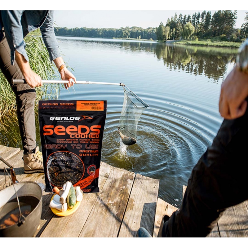 Genlog Cooked Seeds - ziarna wędkarskie, konopia naturalna 1l