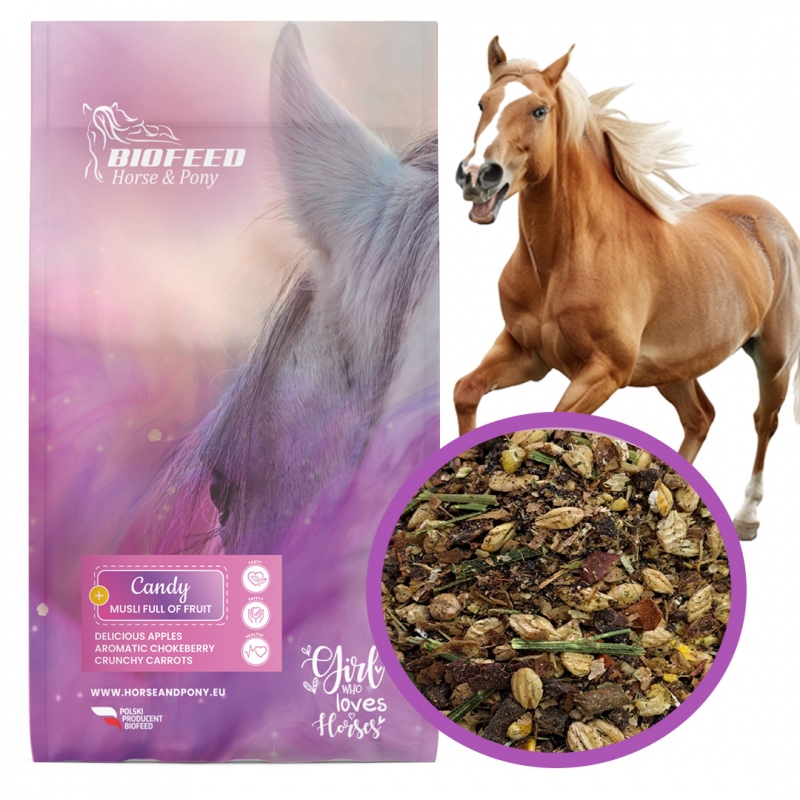 Biofeed Horse&Pony Candy Musli Full of Fruit - pasza z owcami dla koni 20kg