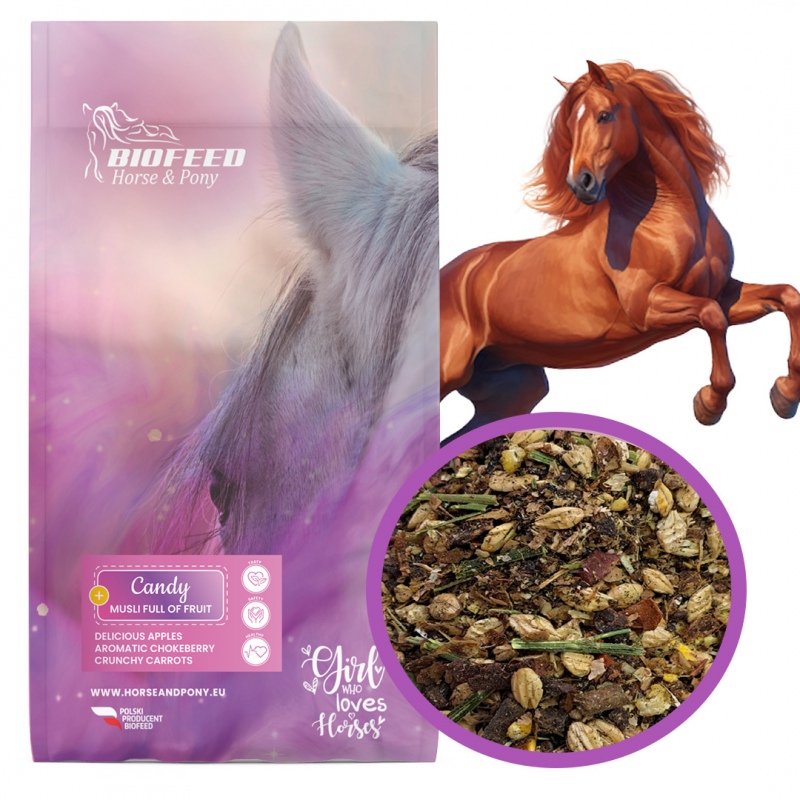 Biofeed Horse&Pony Candy Musli Full of Fruit - pasza z owcami dla koni 20kg