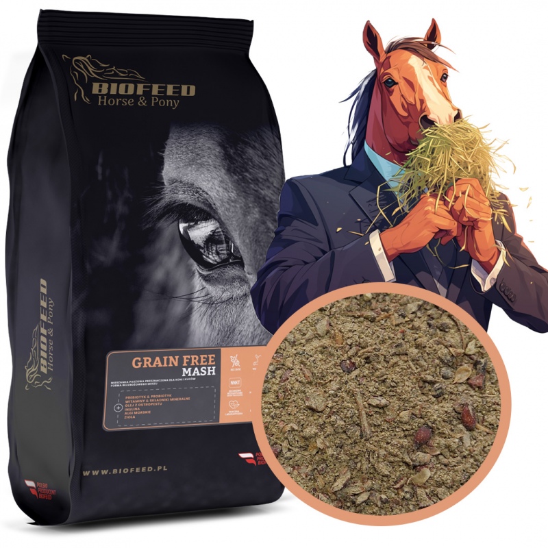 Biofeed Horse&Pony Grain Free Mash - mesz bezzbożowy dla koni 20kg