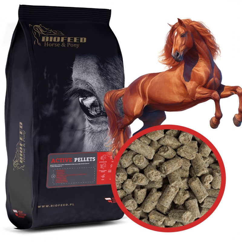 Biofeed Horse&Pony Active Pellets - pasza dla koni sportowych 25kg