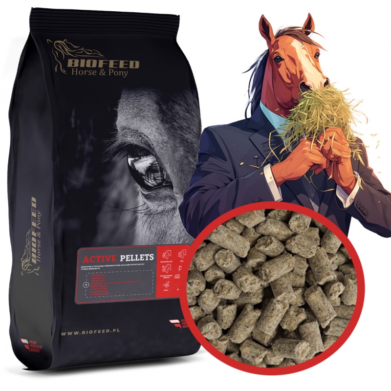 Biofeed Horse&Pony Active Pellets - pasza dla koni sportowych 25kg