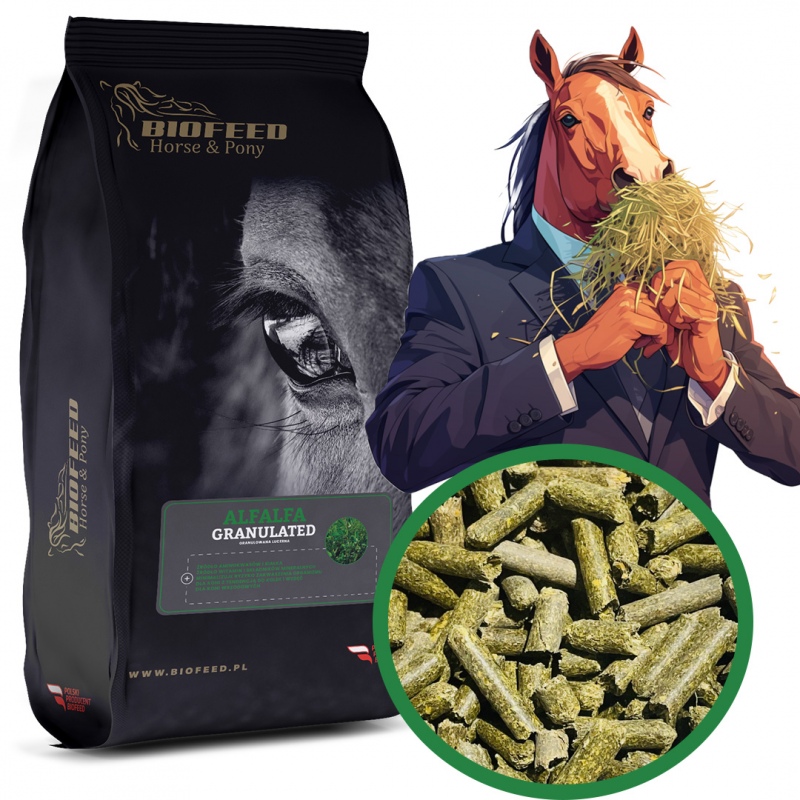 Biofeed Horse&Pony Alfalfa Granulated - lucerna granulowana dla koni 25kg