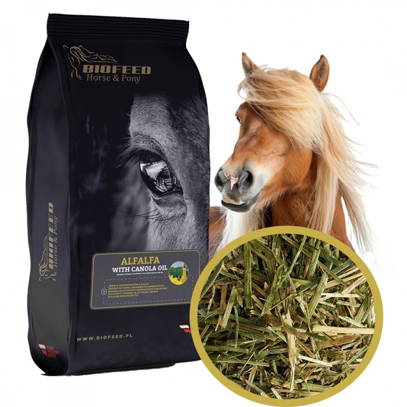 Biofeed Horse&Pony Alfalfa with Canola Oil - lucerna z olejem rzepakowym dla koni 10kg