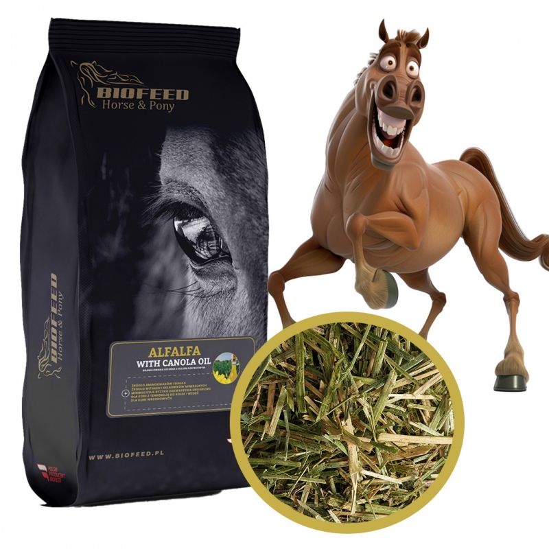 Biofeed Horse&Pony Alfalfa with Canola Oil - lucerna z olejem rzepakowym dla koni 10kg