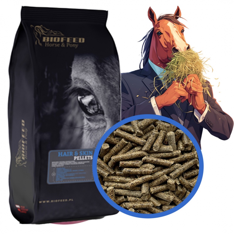 Biofeed Horse&Pony Hair&Skin Pellets - granulat dla koni z problemami skórnymi 25kg