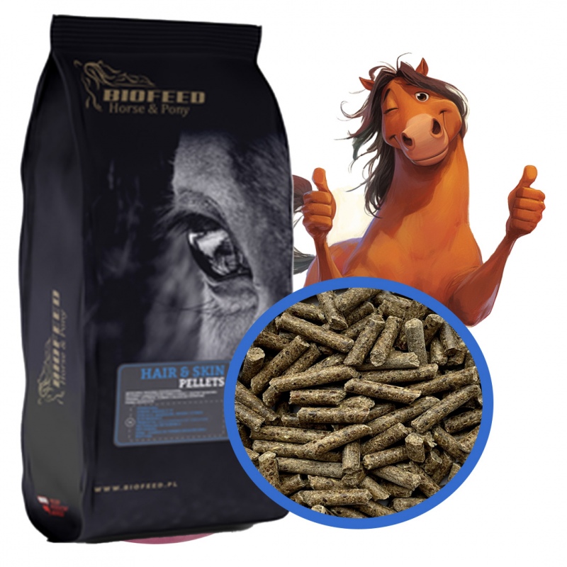 Biofeed Horse&Pony Hair&Skin Pellets - granulat dla koni z problemami skórnymi 25kg