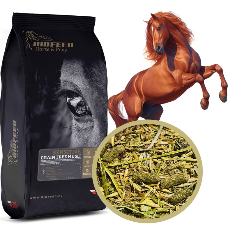 Biofeed Horse&Pony Sensitive Grain Free Musli - mieszanka dla koni z wrażliwym układem pokarmowym 20kg