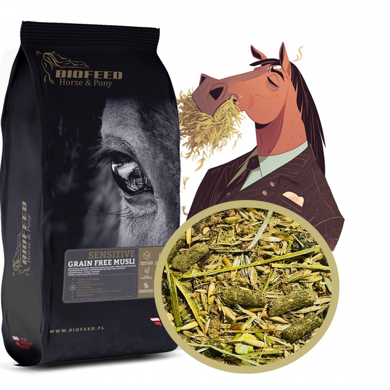 Biofeed Horse&Pony Sensitive Grain Free Musli - mieszanka dla koni z wrażliwym układem pokarmowym 20kg