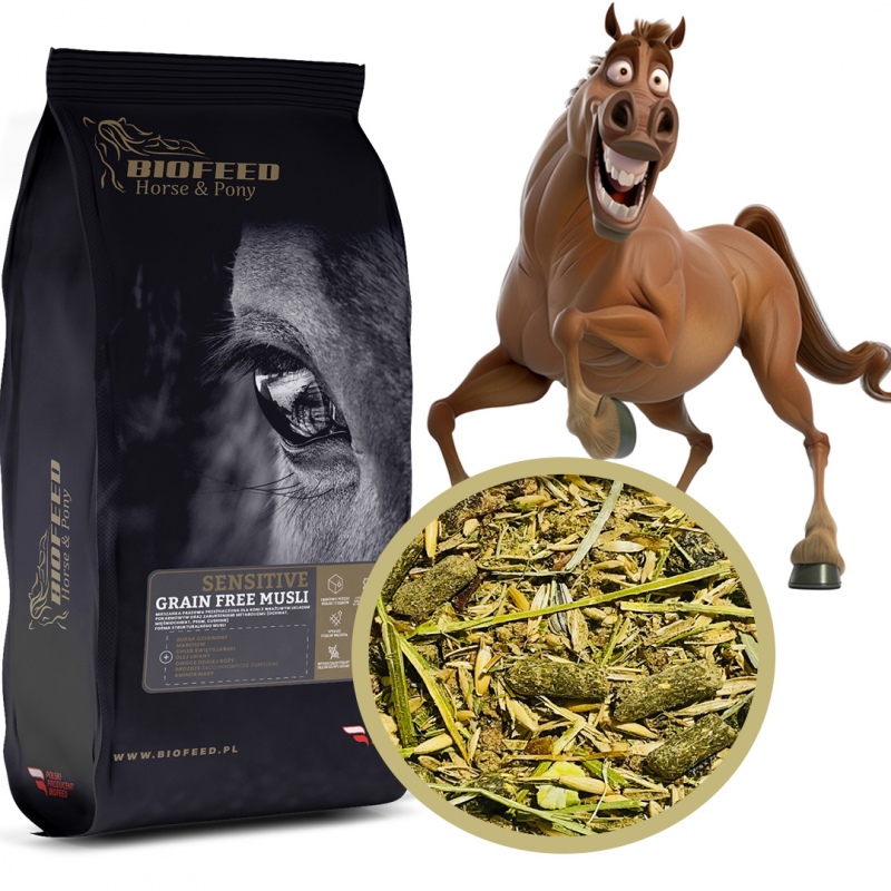 Biofeed Horse&Pony Sensitive Grain Free Musli - mieszanka dla koni z wrażliwym układem pokarmowym 20kg