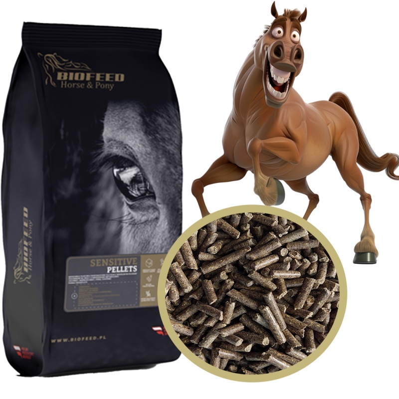 Biofeed Horse&Pony Sensitive Pellets Grain Free - granulat dla koni z wrażliwym układem pokarmowym 25kg