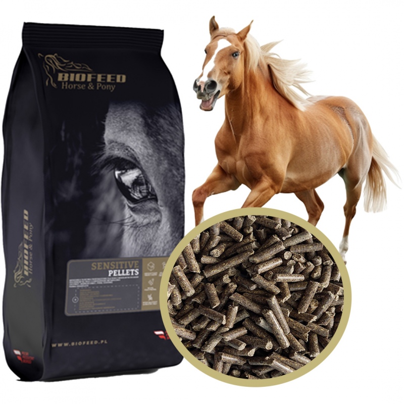 Biofeed Horse&Pony Sensitive Pellets Grain Free - granulat dla koni z wrażliwym układem pokarmowym 25kg