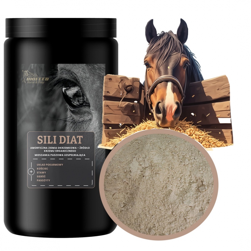 Biofeed Horse&Pony Sili Diat - pasza uzupełniająca z krzemem organicznym dla konia 600g