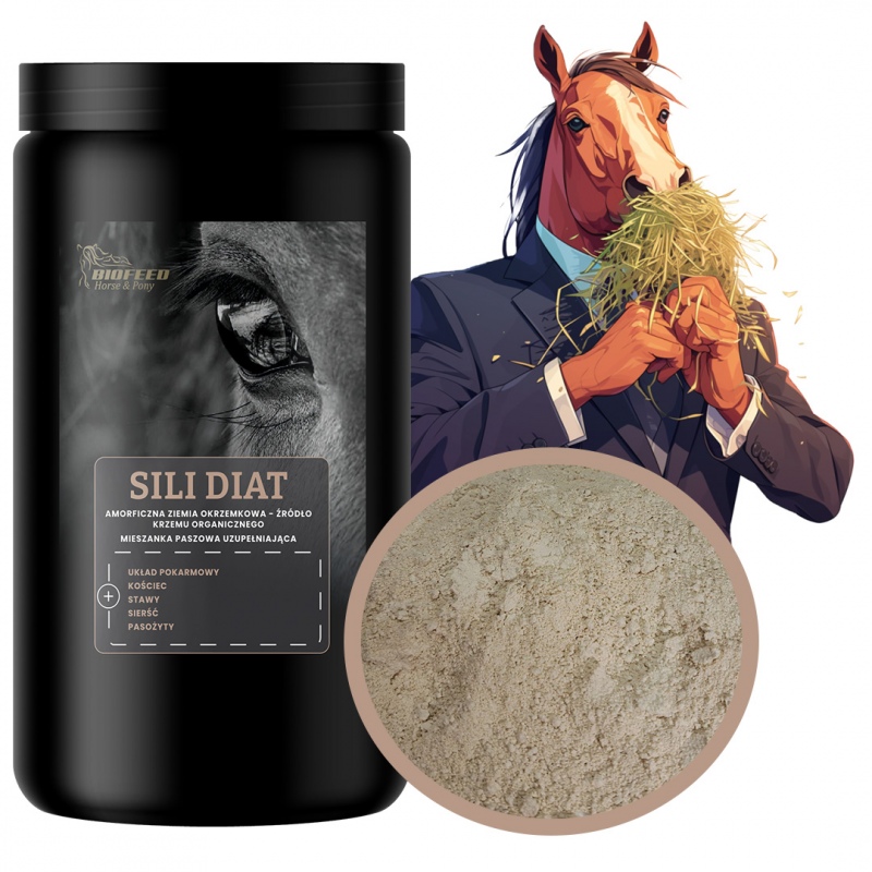 Biofeed Horse&Pony Sili Diat - pasza uzupełniająca z krzemem organicznym dla konia 600g