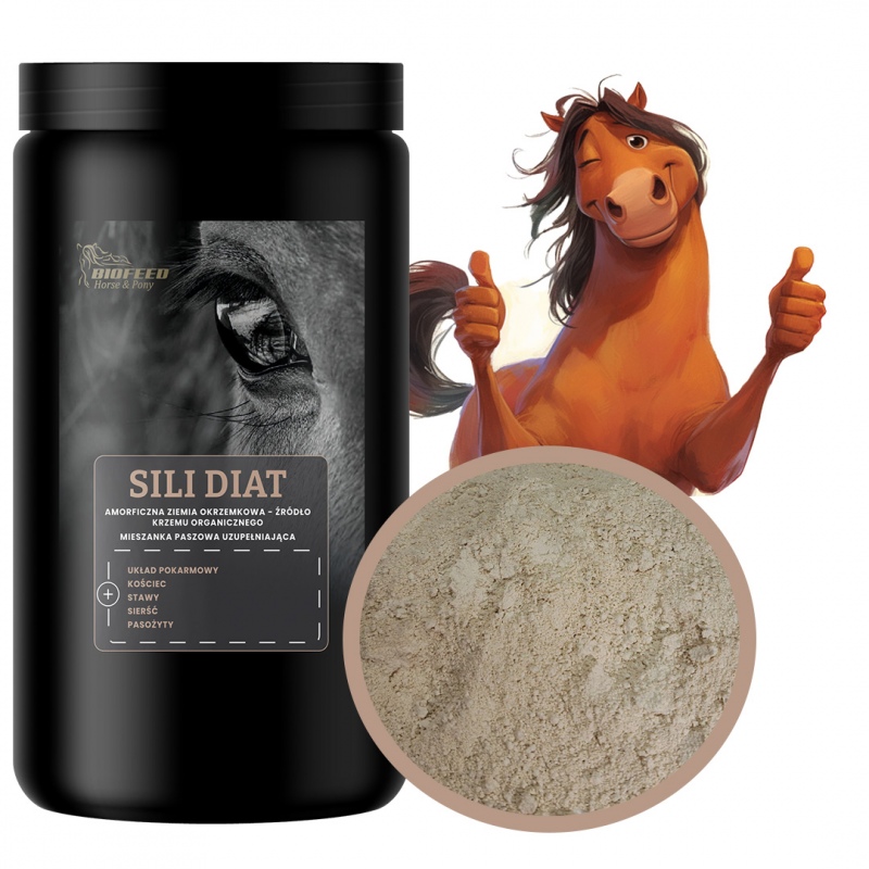 Biofeed Horse&Pony Sili Diat - pasza uzupełniająca z krzemem organicznym dla konia 600g