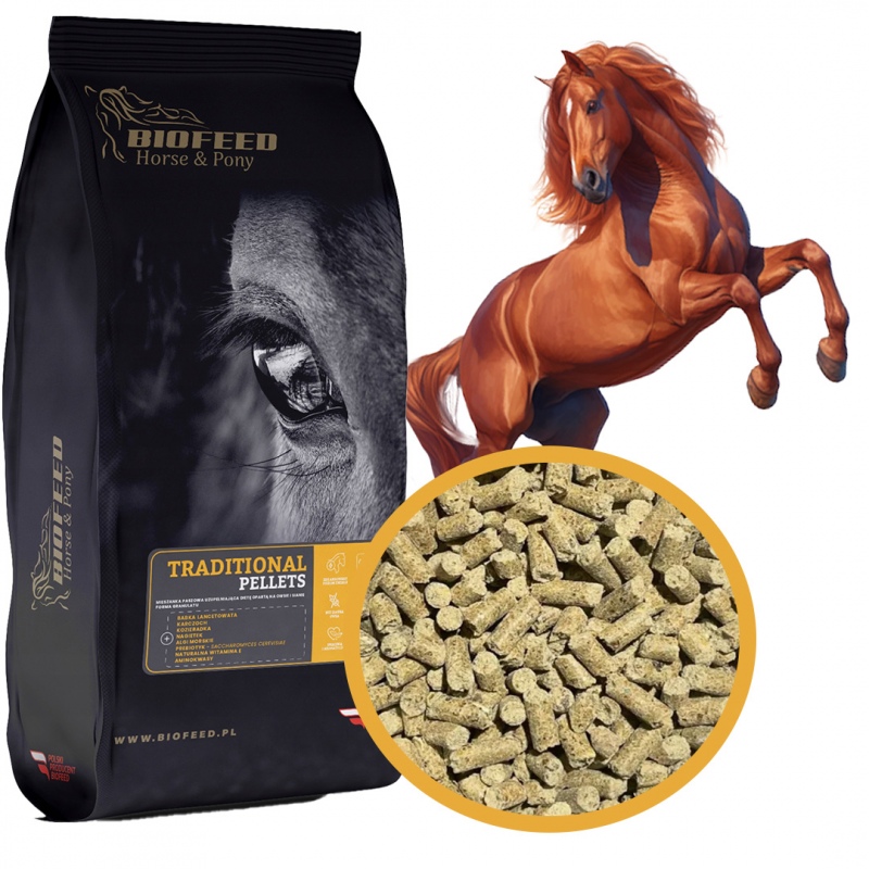 Biofeed Horse&Pony Traditional Pellets - pasza dla koni 25kg