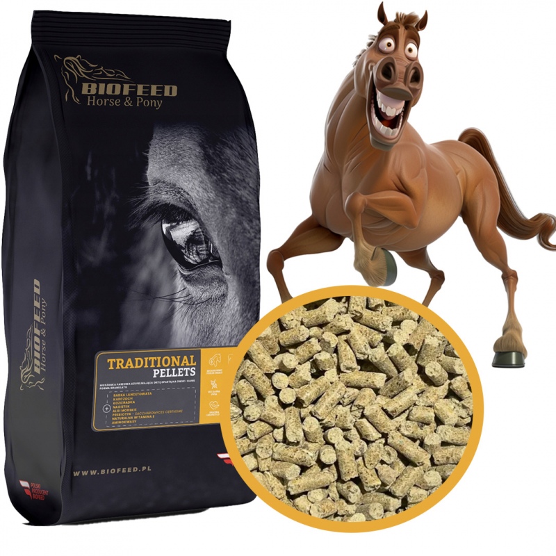 Biofeed Horse&Pony Traditional Pellets - pasza dla koni 25kg