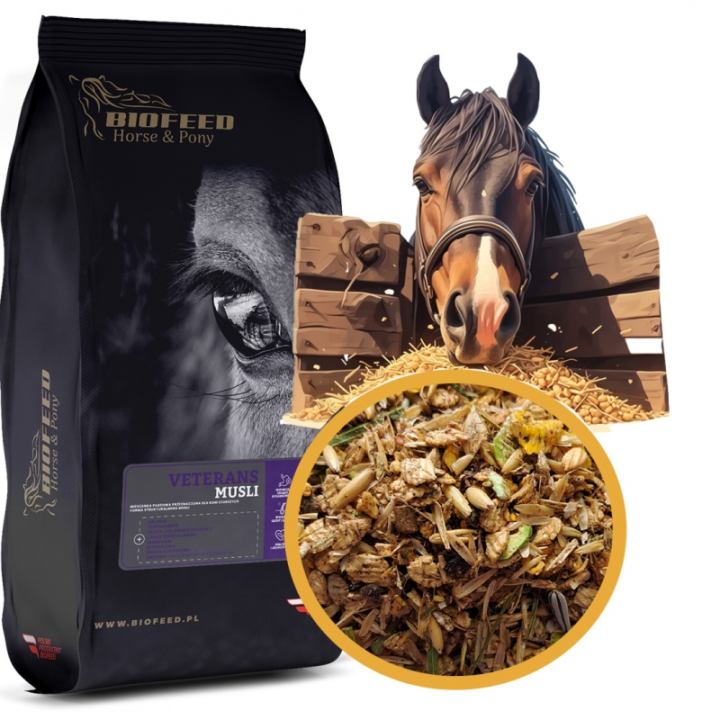 Biofeed Horse&Pony Veterans Musli - pasza dla koni starszych 20kg