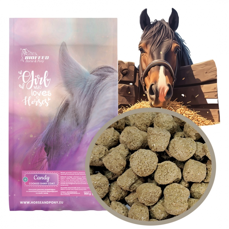 Biofeed Horse&Pony Candy Cookies - pasza uzupełniająca dla koni 900g