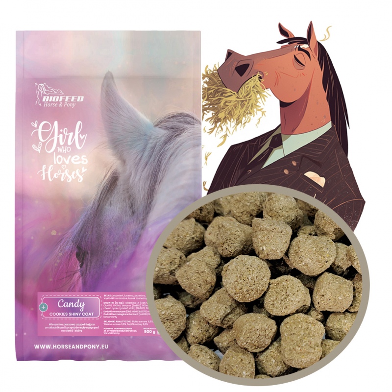 Biofeed Horse&Pony Candy Cookies - pasza uzupełniająca dla koni 900g