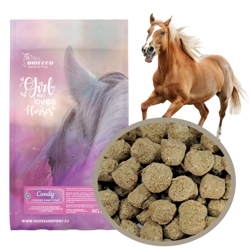 Biofeed Horse&Pony Candy Cookies - pasza uzupełniająca dla koni 900g