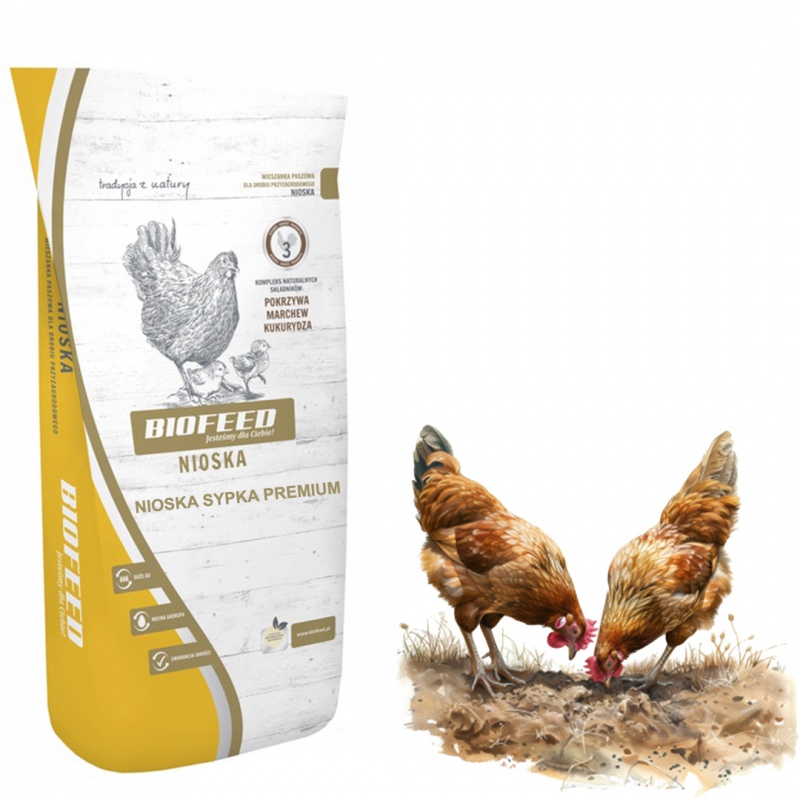 Biofeed Nioska PREMIUM Futter für Hühner 25kg