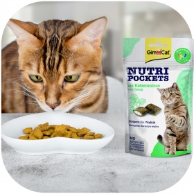 GimCat Nutri Pockets Catnip - kocie przysmaki z kocimiętką