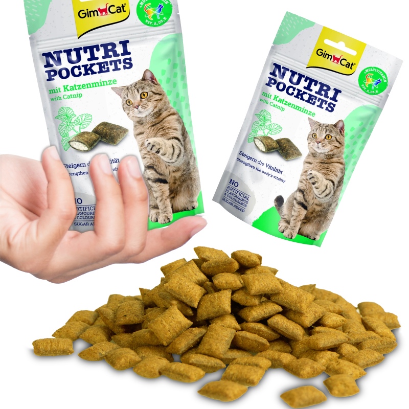 GimCat Nutri Pockets Catnip - kocie przysmaki z kocimiętką