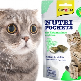 GimCat Nutri Pockets Catnip - kocie przysmaki z kocimiętką