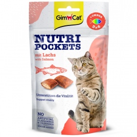 GimCat Nutri Pockets Salmon - kocie przysmaki na stawy i odporność