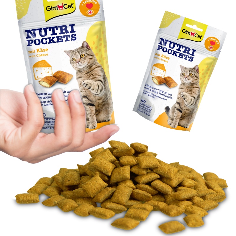 GimCat Nutri Pockets - Serowe Smaczki z Tauryną